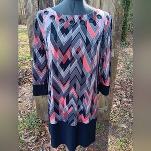 Luxology Chevron Pattern Dress with Grommet Detail 6